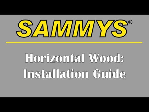 Sammys Wood Horizontal Installation